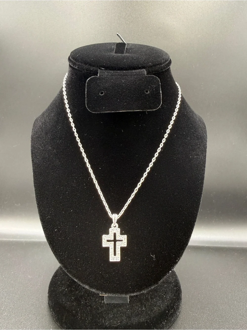 Sterling Silver Cross Pendant Necklace - Silver
